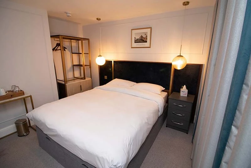Relaxing Hotel Room Experience with Tea Corner